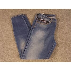 Just Cavalli Slim Fit Blue Wash Denim Jeans STCA Embellishment Size 33 #1892